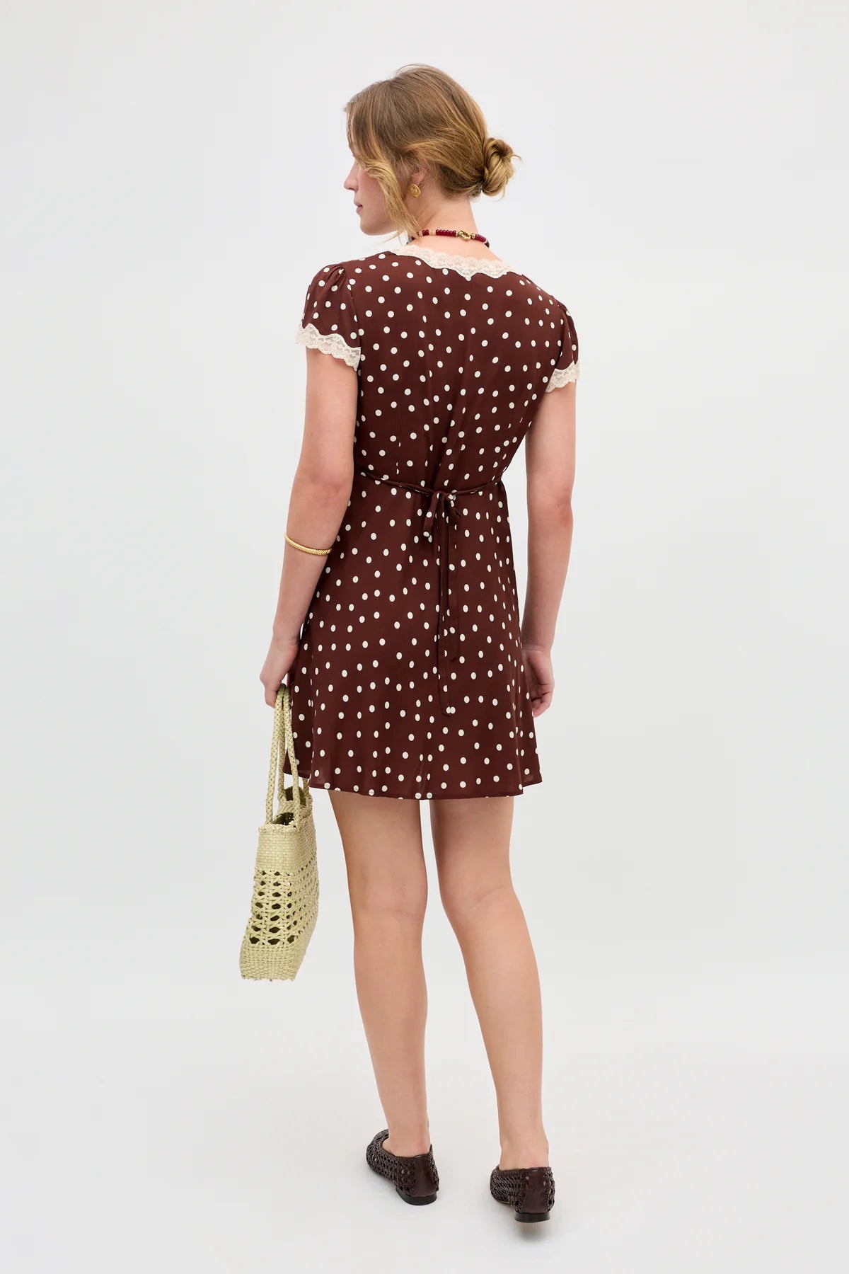 Cely Dress Layla Dot Brown