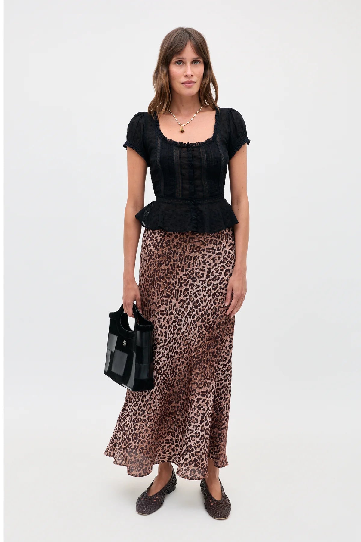 Kelly Skirt Leopard Brown