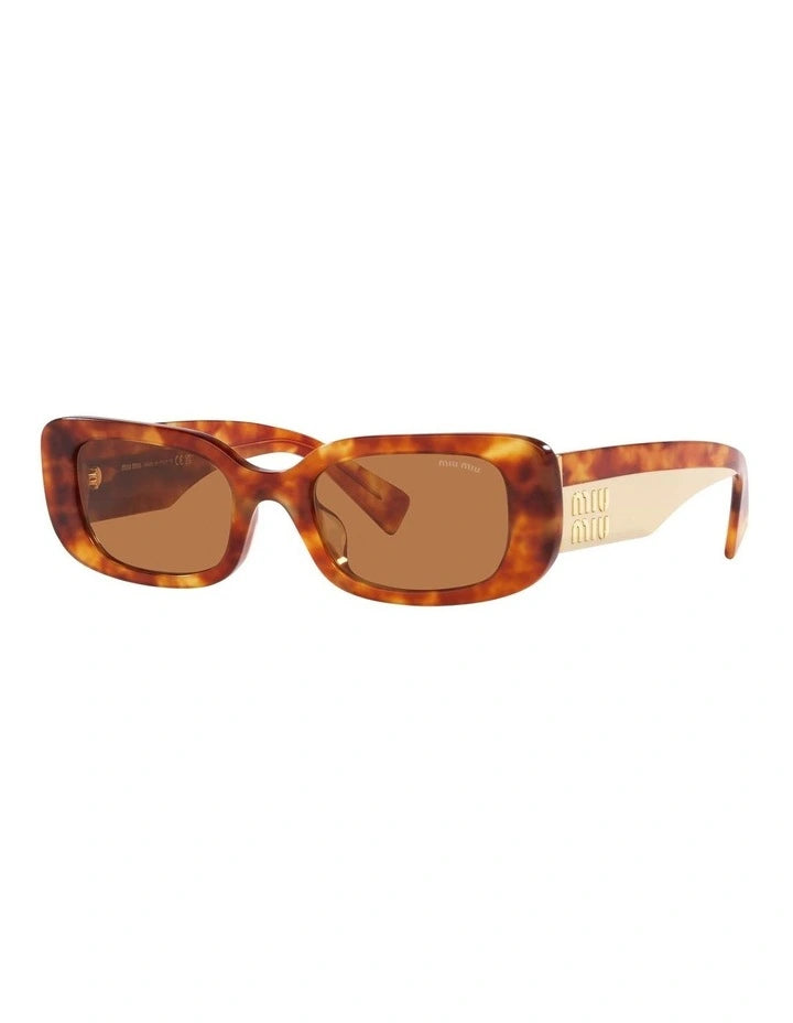 Miu Miu Square Sunglasses Tortoise 0MU 08YS