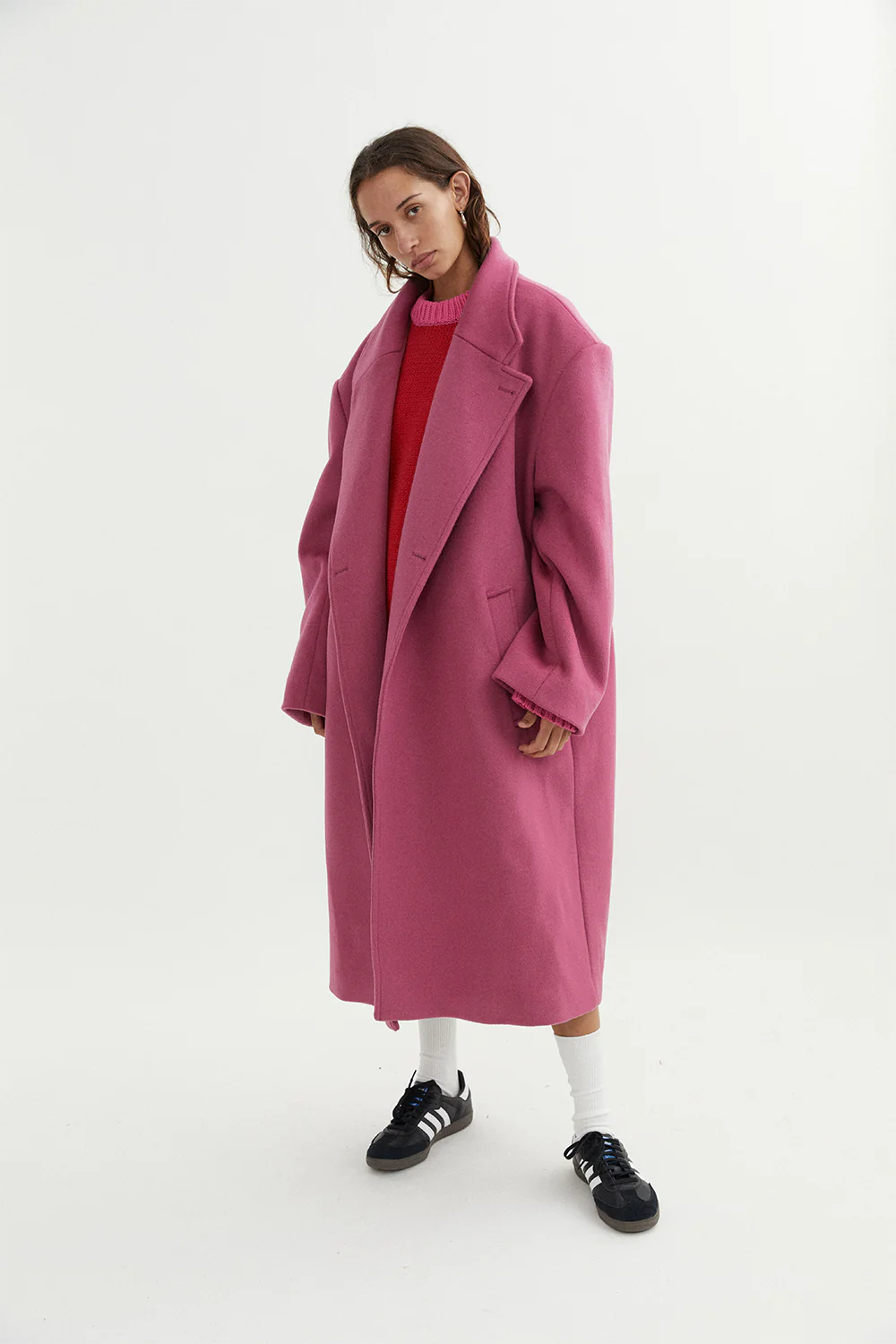 Magenta top winter coat