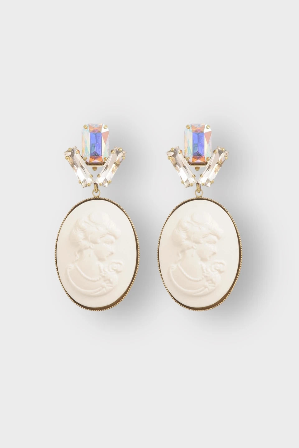 Julie Sion Empire Earrings White