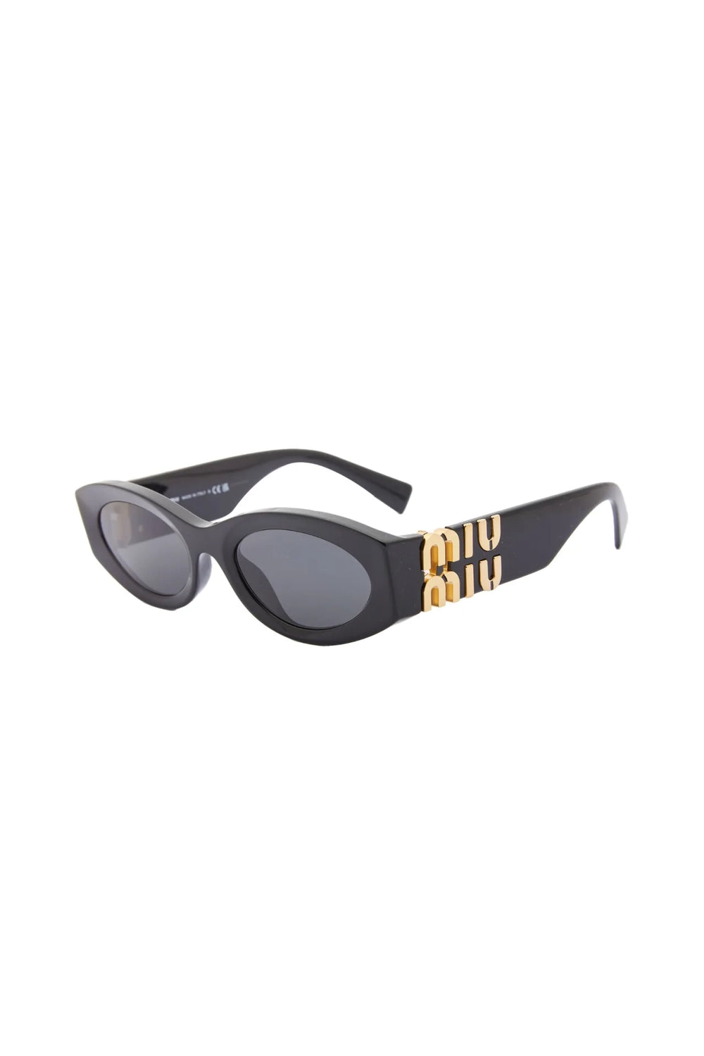 Miu Miu Oval Sunglasses Black 0MU 11WS