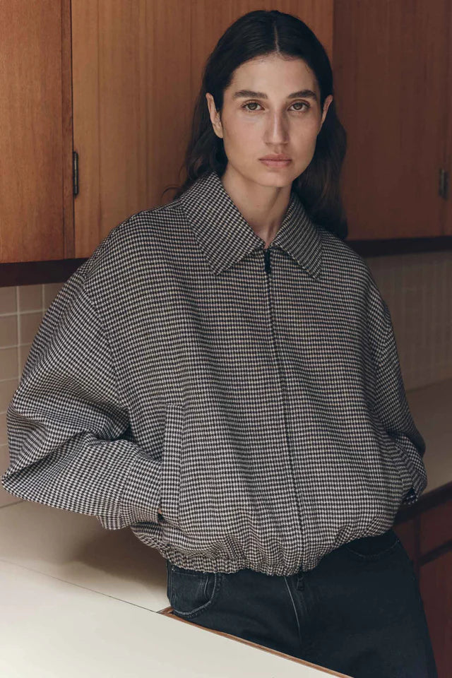 Solana Wool Jacket Brown Black Check