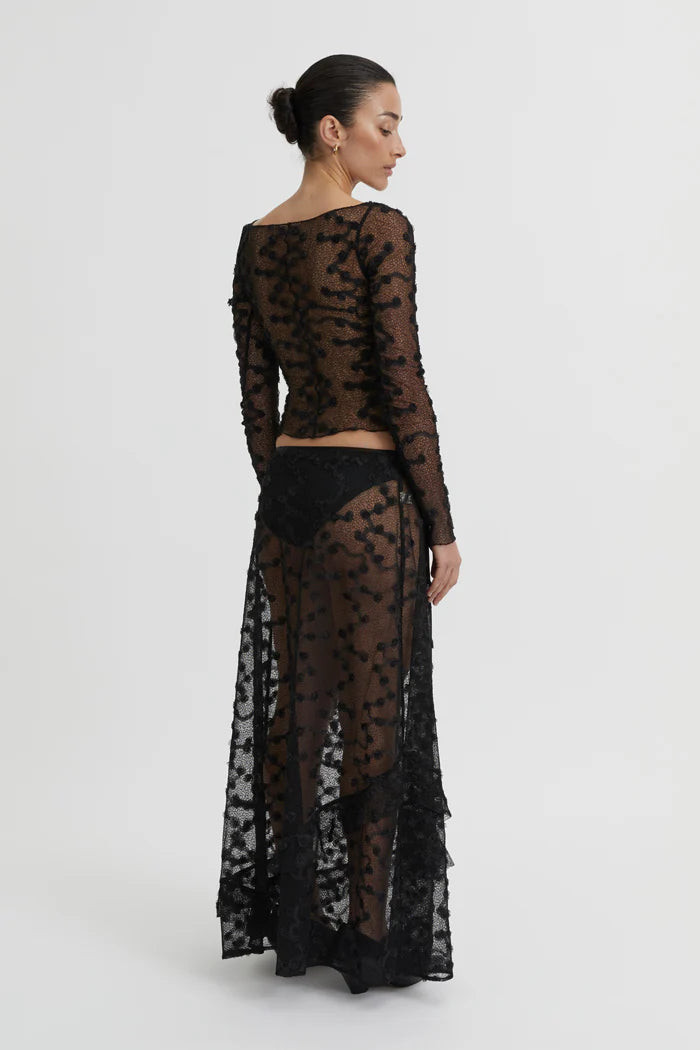 Delphina Lace Skirt Black