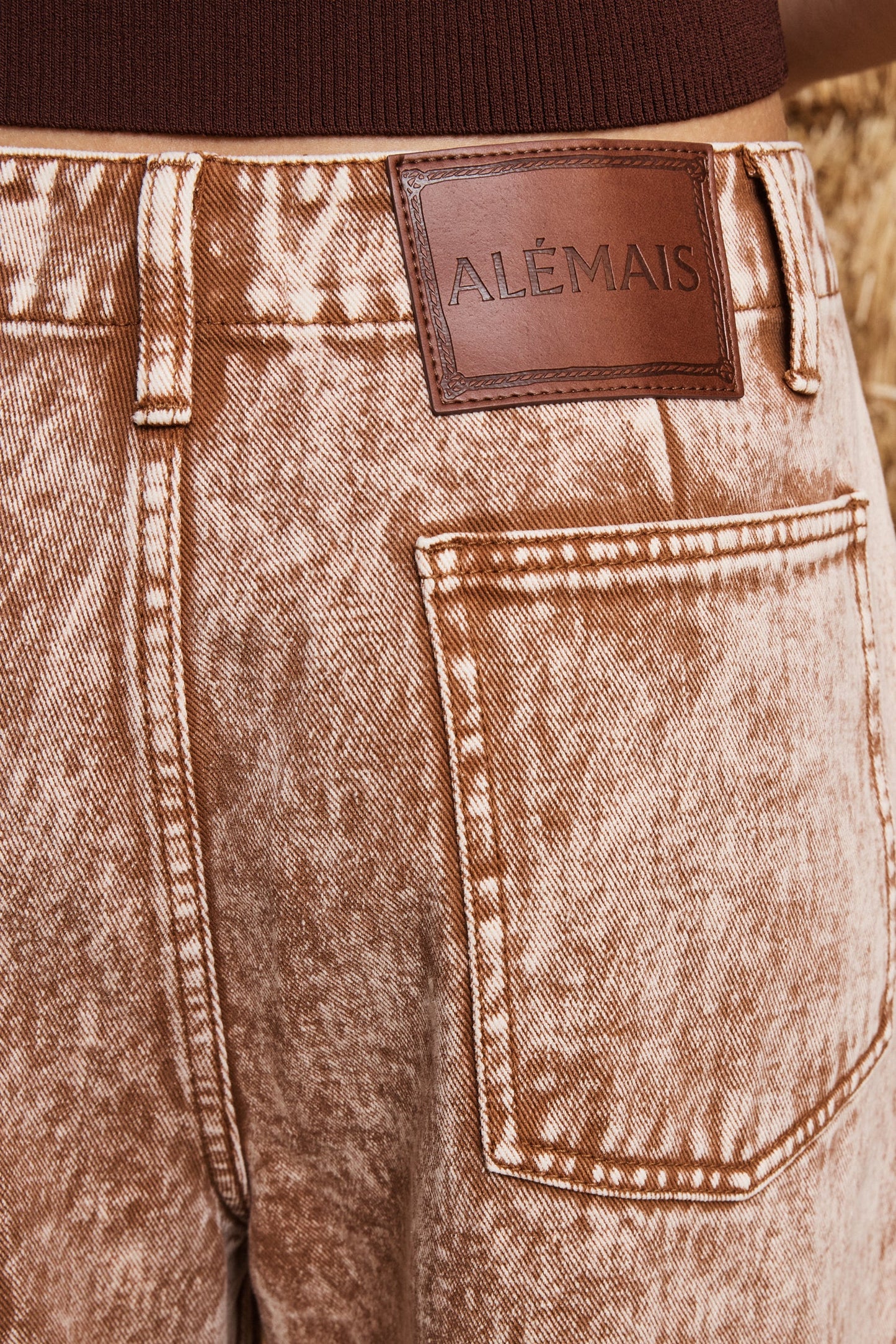 Alemais Spur Denim Cropped Jean
