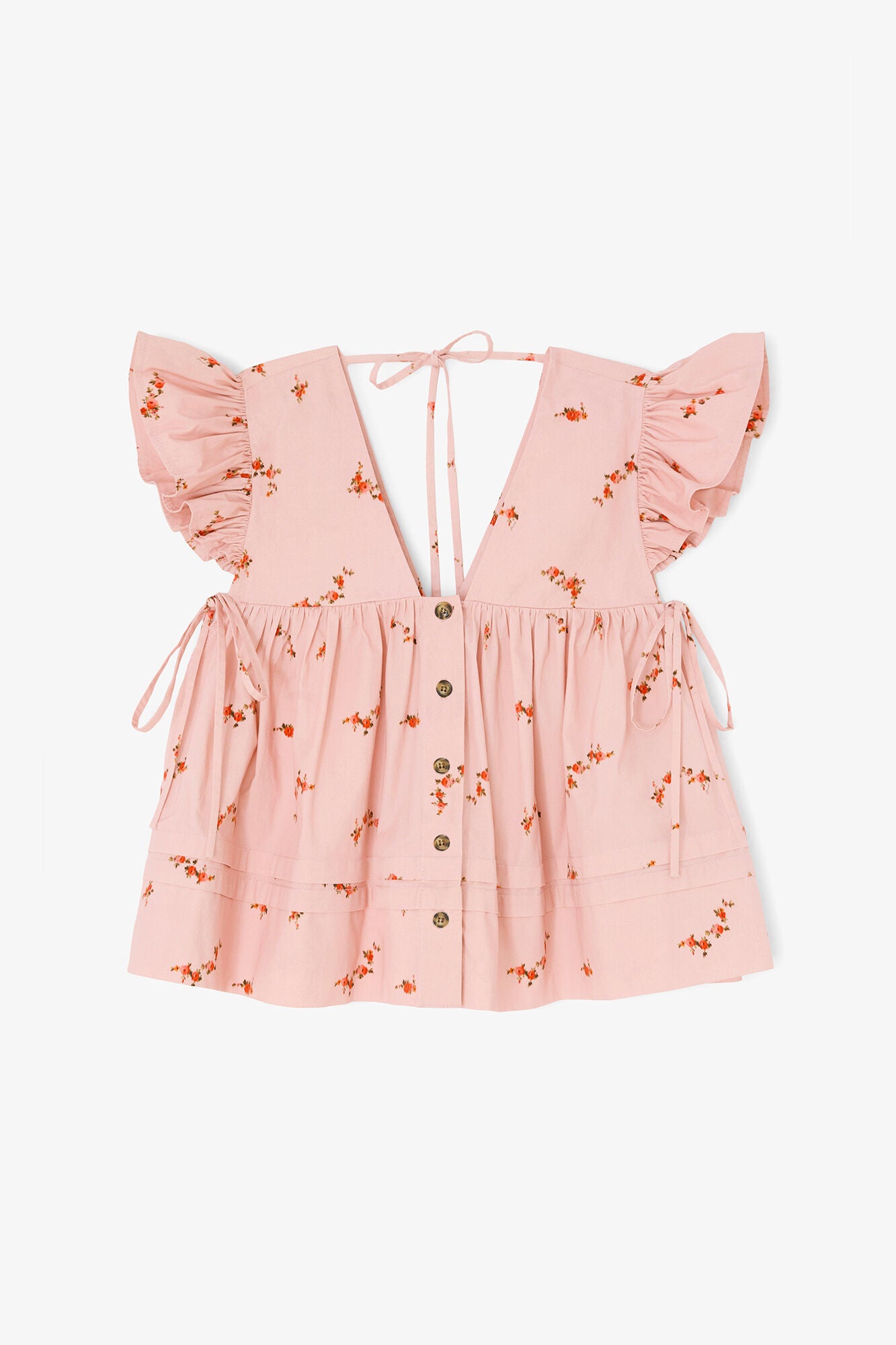 Ganni Blouse in Pink Cotton