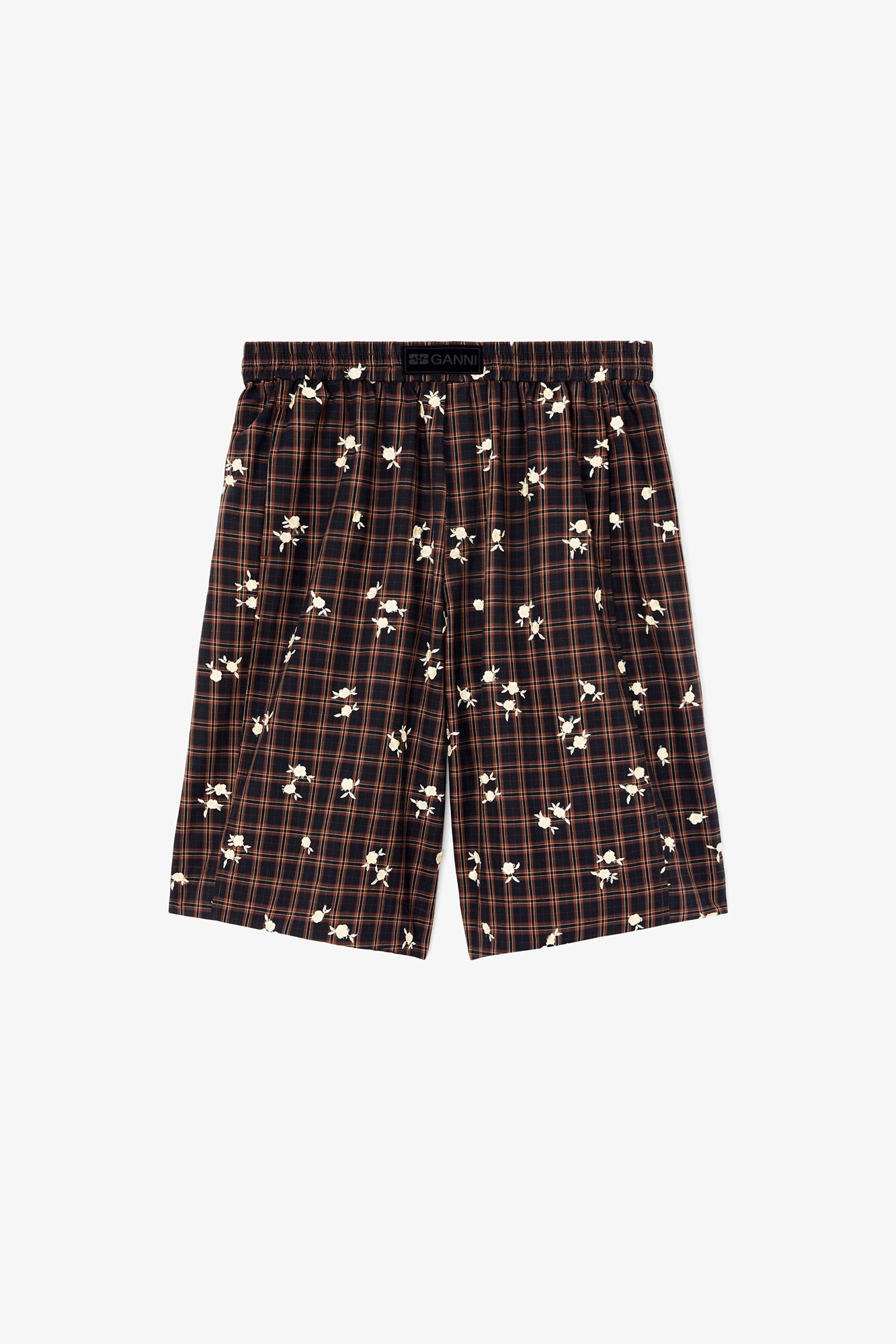 Ganni Shorts in Printed Check