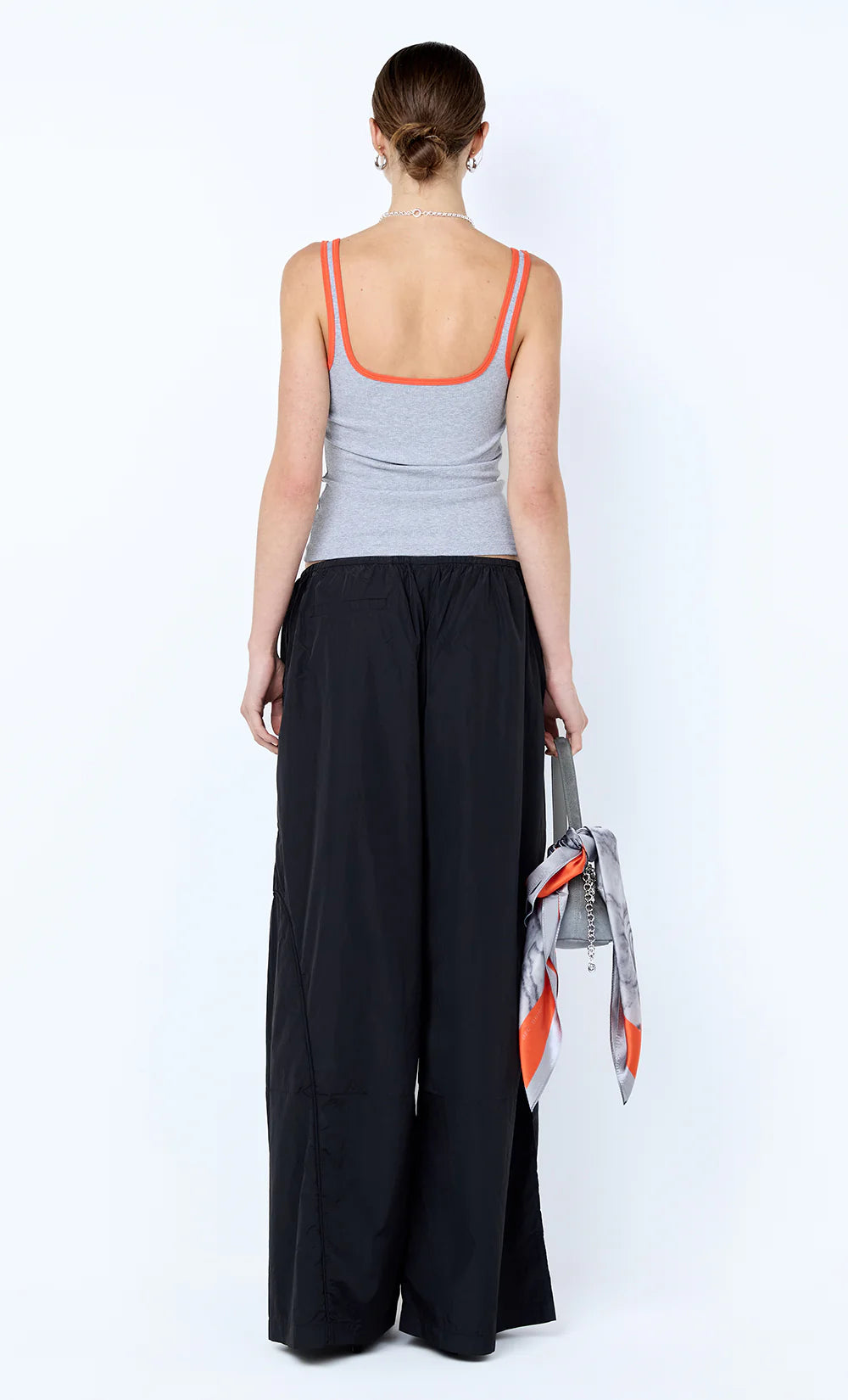 Lana Square Neck Tank Grey Tangerine