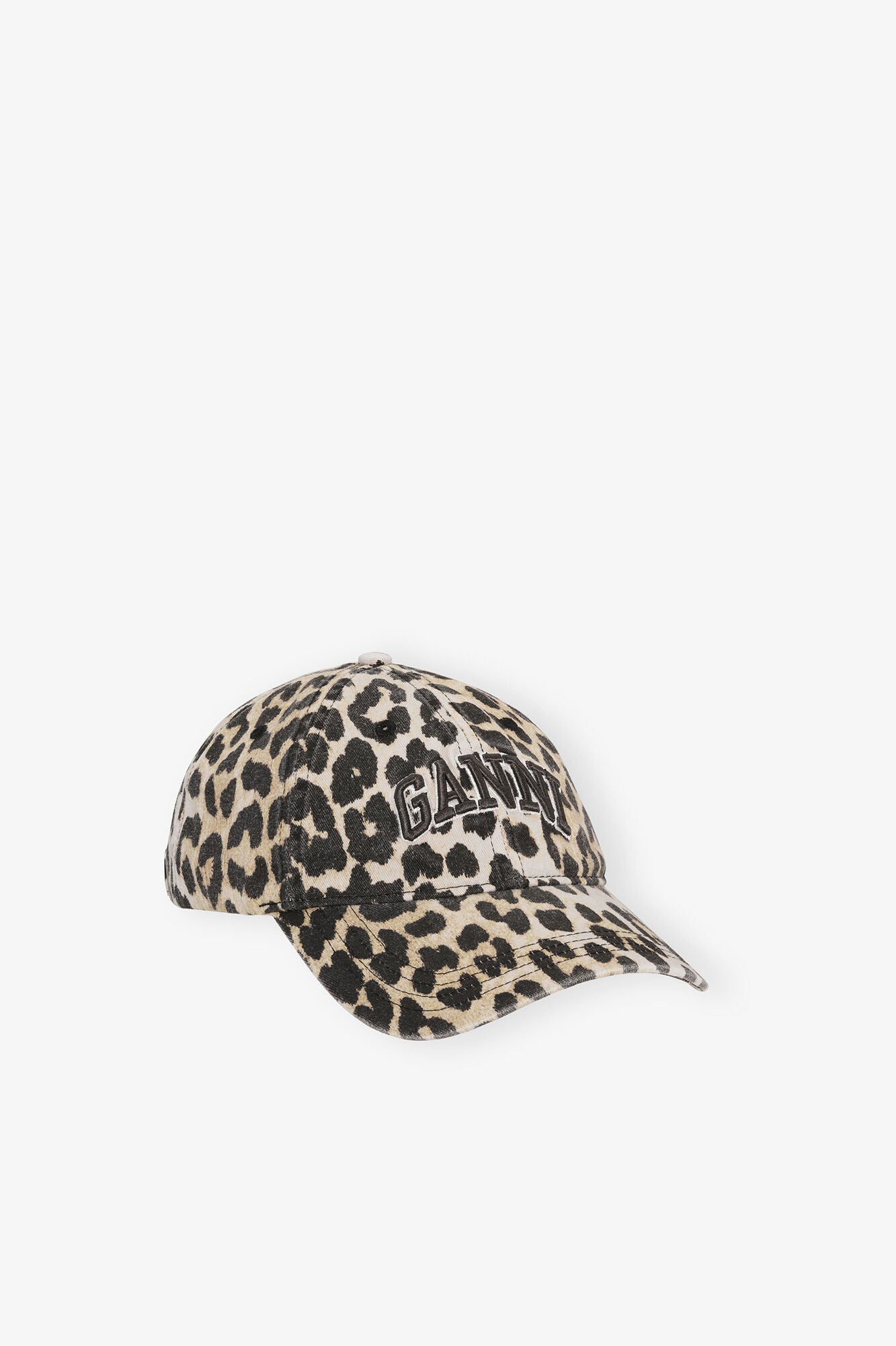 Ganni Leopard Canvas Cap
