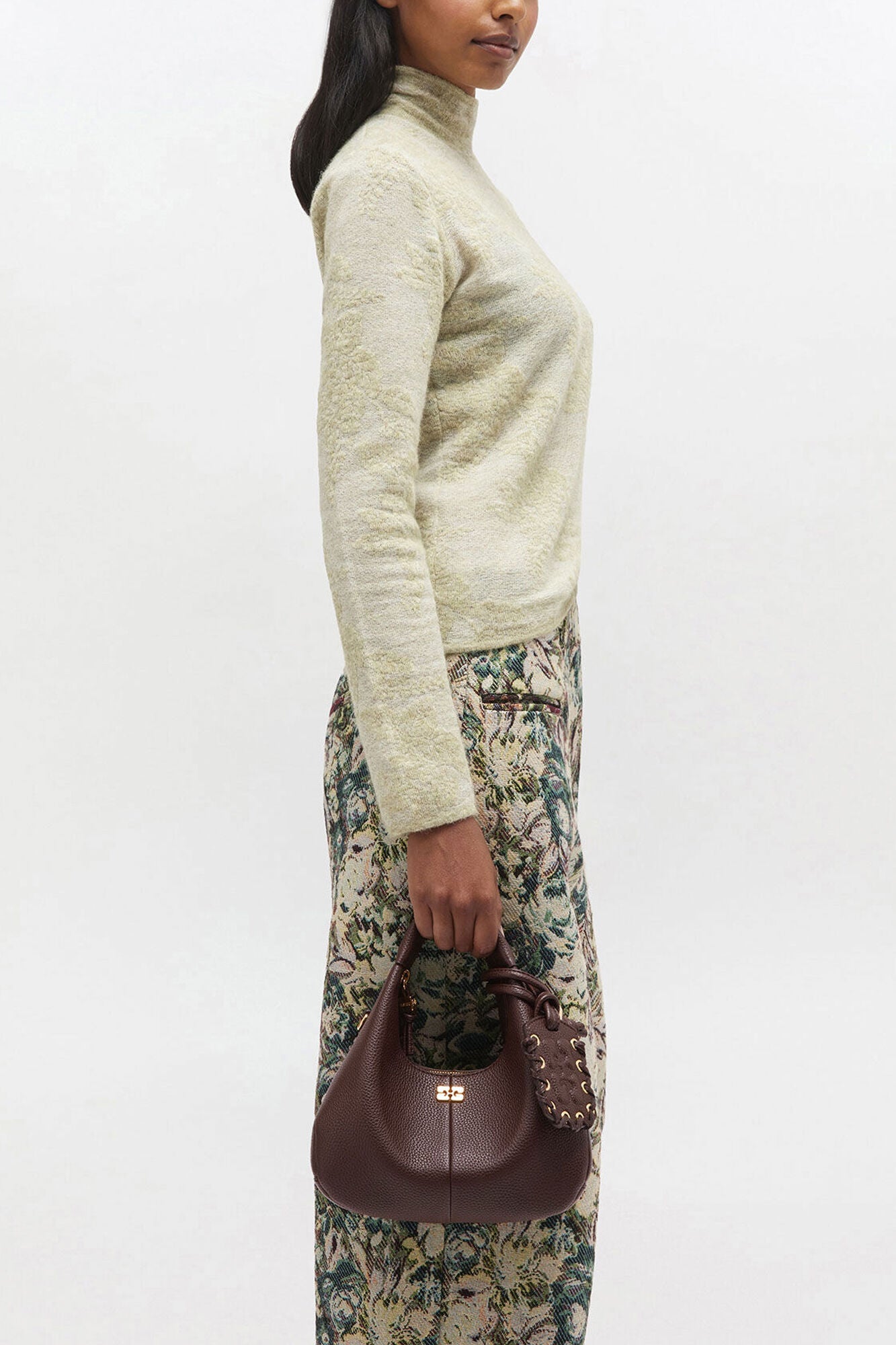 Brown Mini Hobo Bag