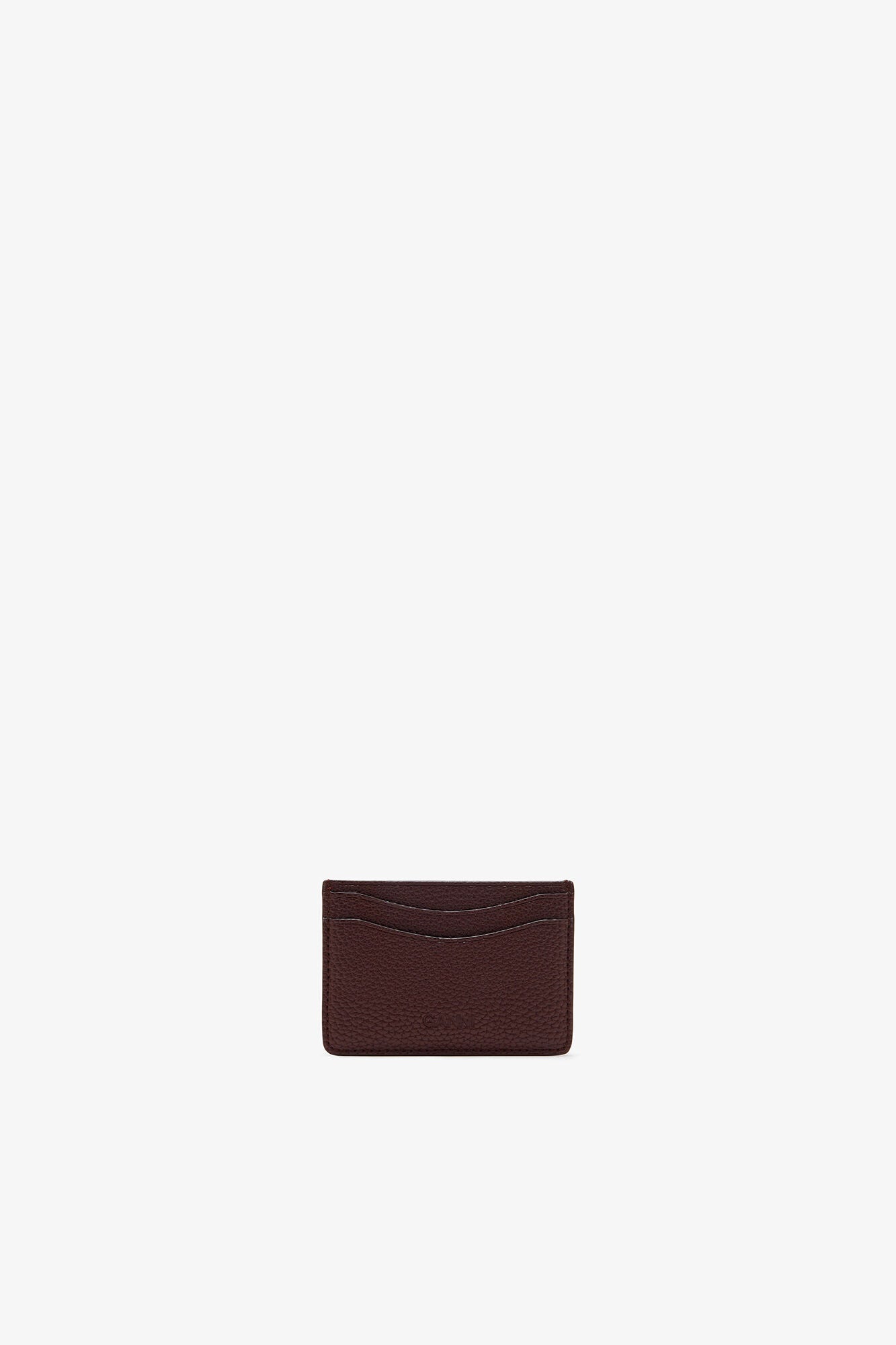 Card Holder in Grained Brown
