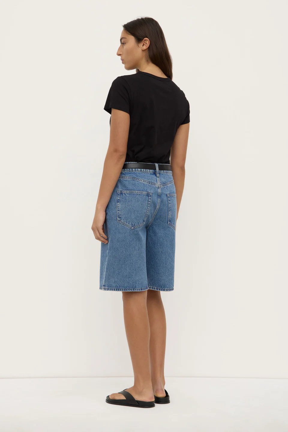 Bermuda Denim Short Dark Stone