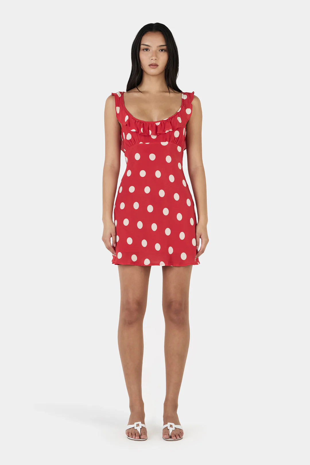 red polka dot mini dress Ownley Candy Mini Dress Red Polka Dot