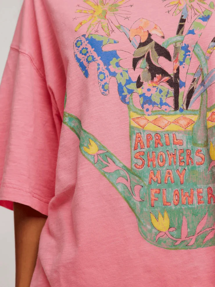 We The Free In Spring Tee Pink Poppy