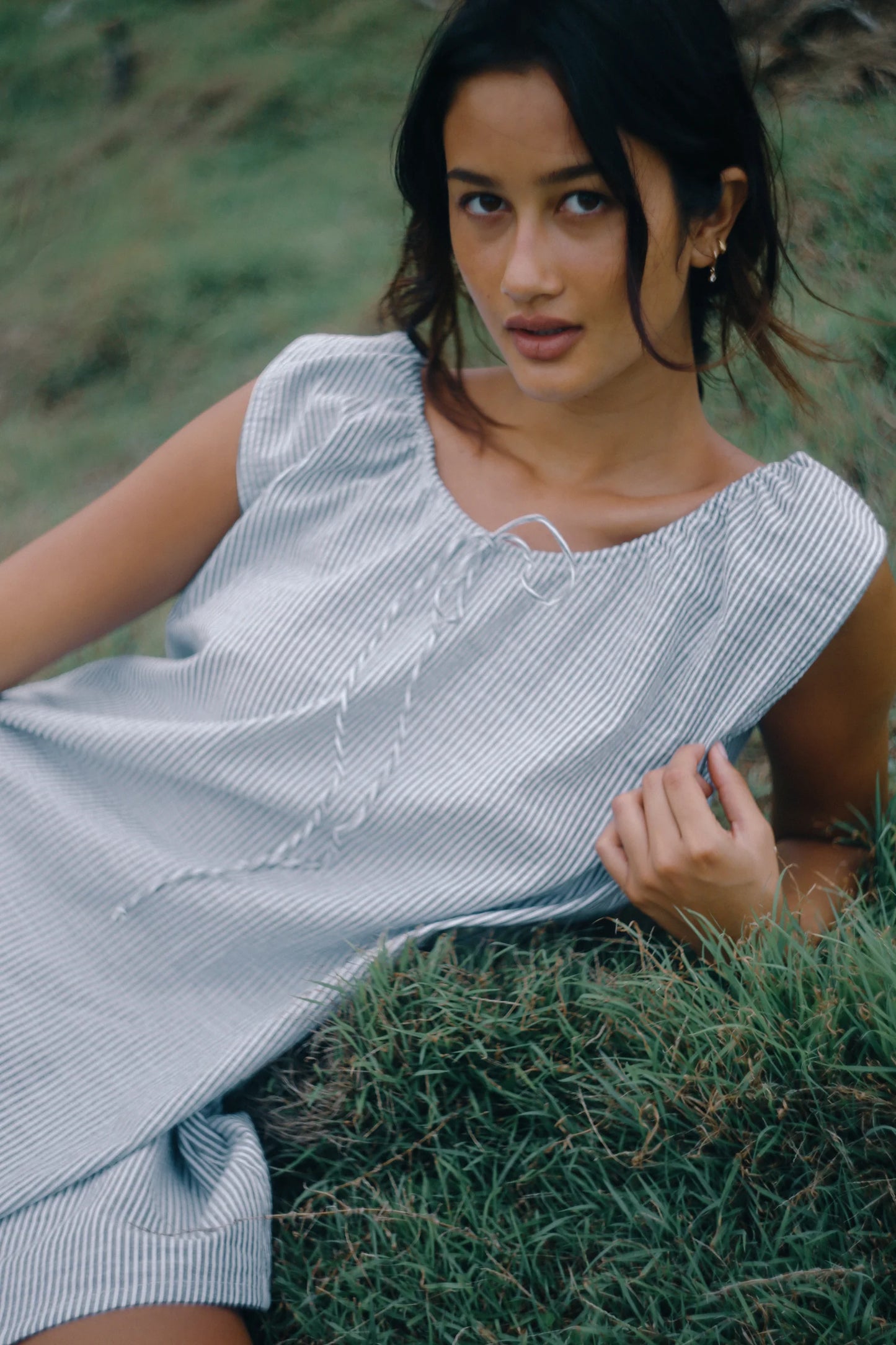 Luna Shift Dress Spirulina Stripe