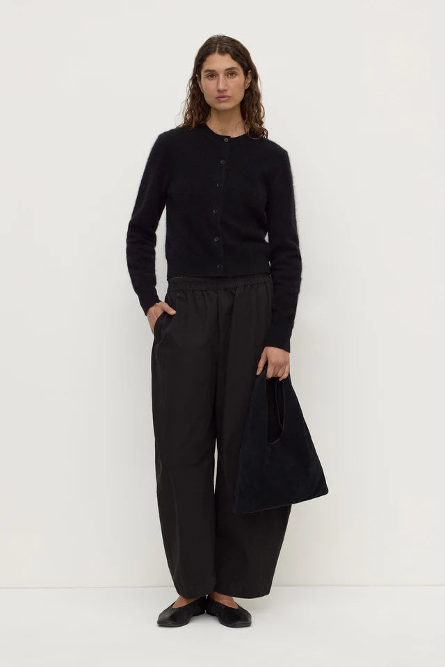 Carina Merino Wool Long Sleeve Cardigan Black