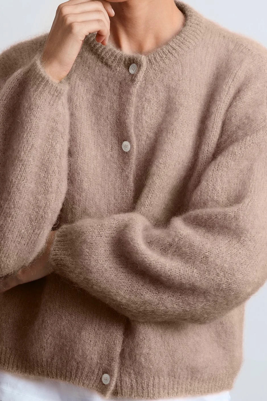 Olivia Mohair Cardigan Mole