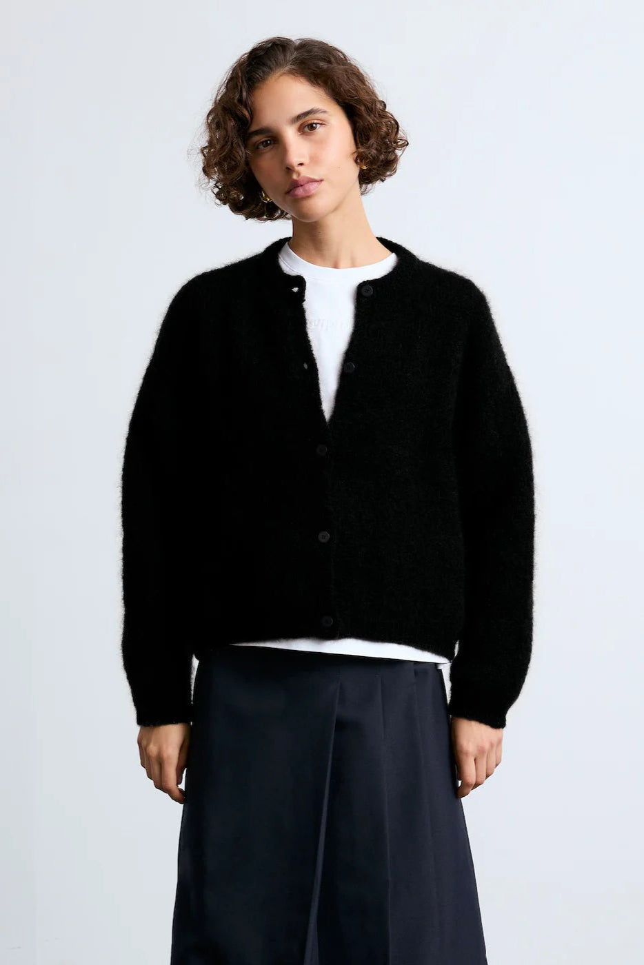 Surprise Olivia Mohair Cardigan Noir - Laneway Boutique