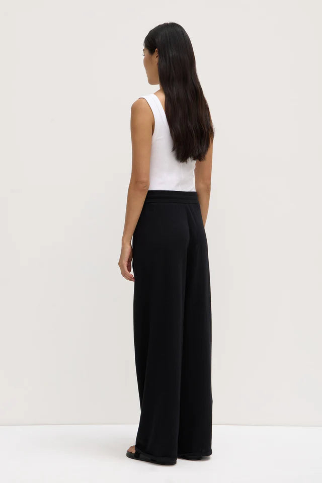 Cotton Cashmere Pant Black