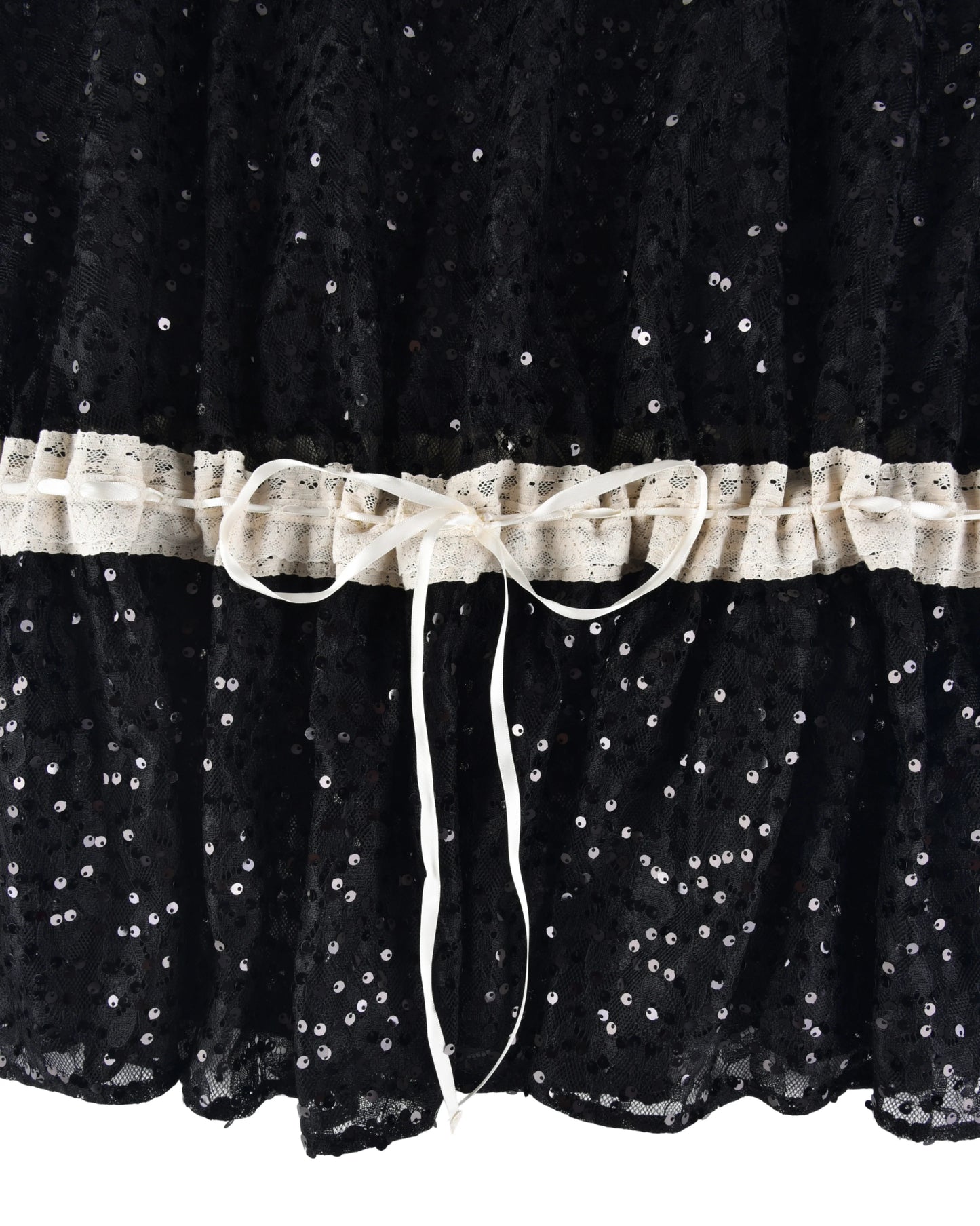 My Mum Made It Lace Ribbon Dress Black
