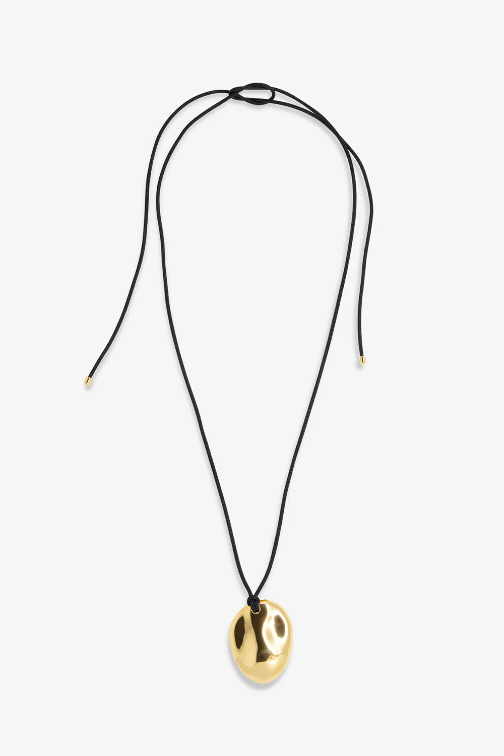 FLASH JEWELLERY Dylan Dome Necklace Black Cord - Laneway Boutique