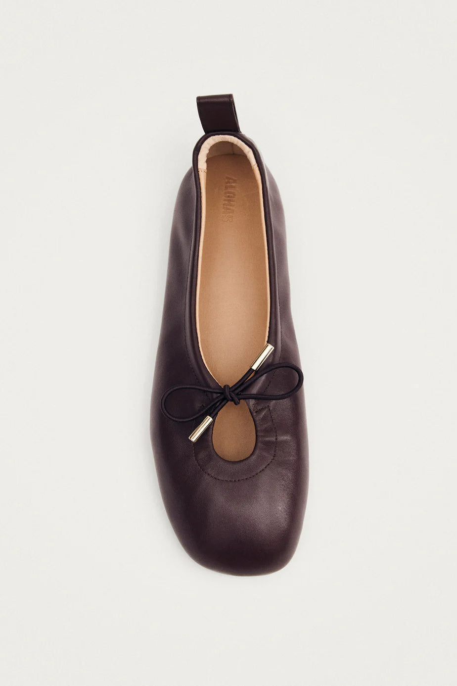 Alohas Rosalind Brown Leather Ballet Flats - Laneway Boutique