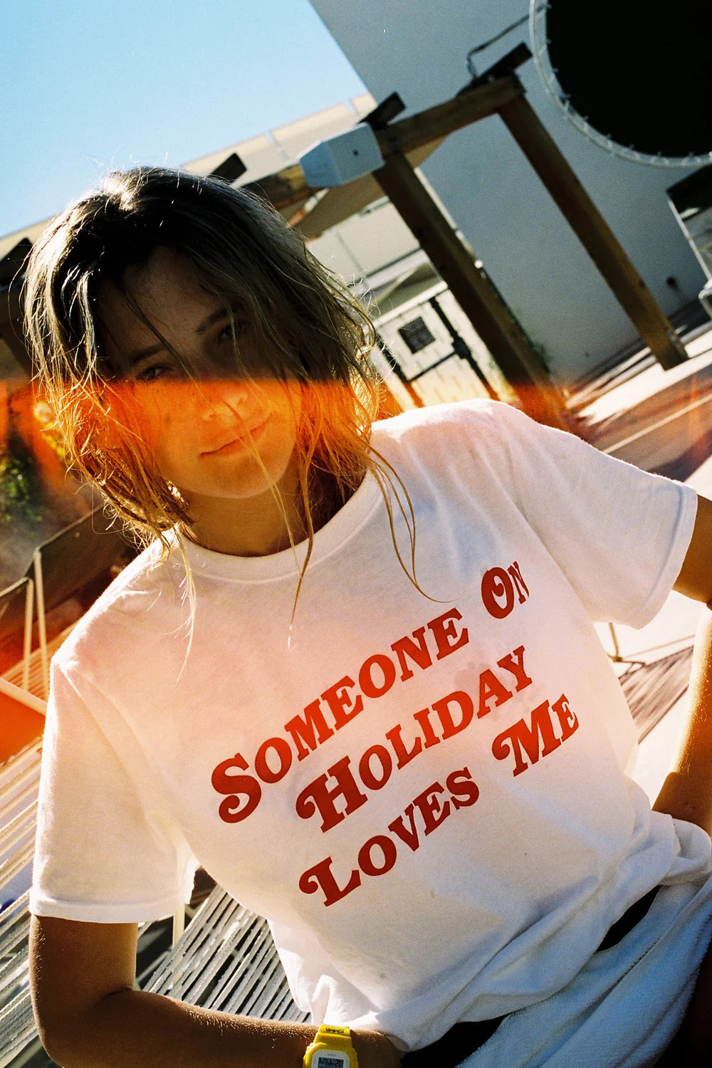 Someone on Holiday Tee White