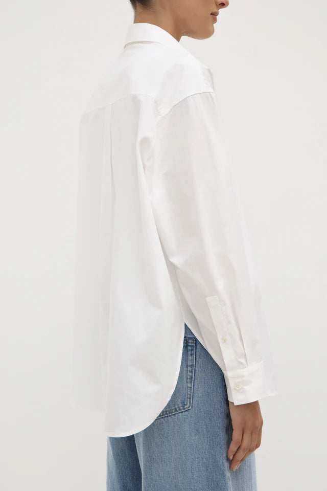 Marigold Poplin Long Sleeve Shirt White