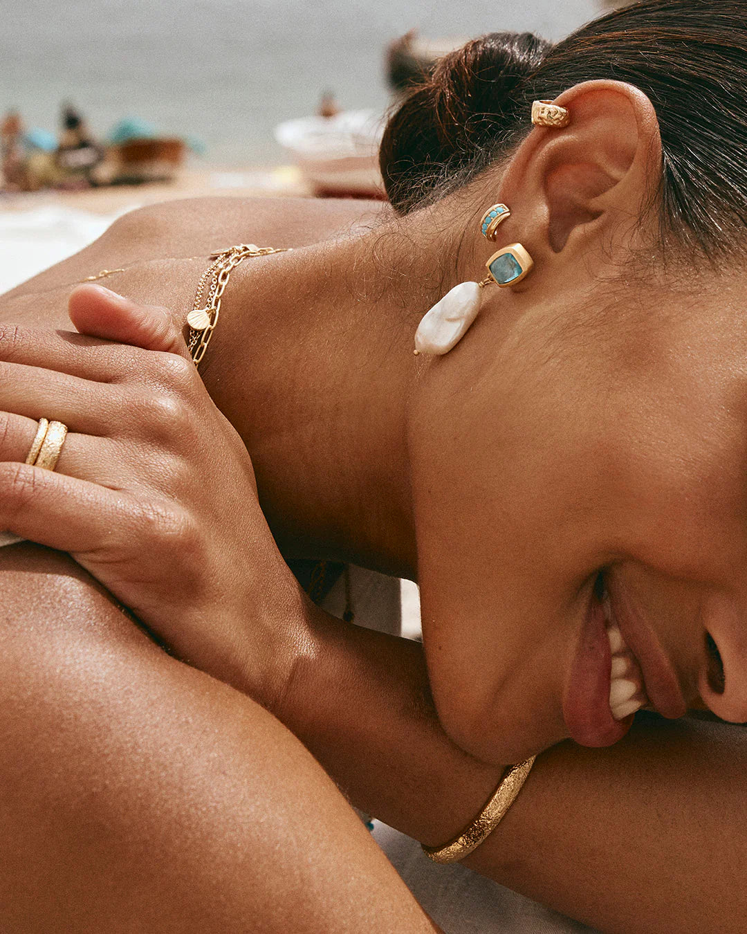 Blue Topaz Keshi Drops