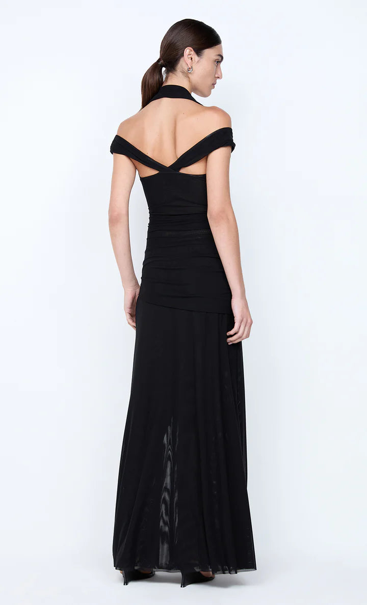 Winnie Halter Maxi Dress Black