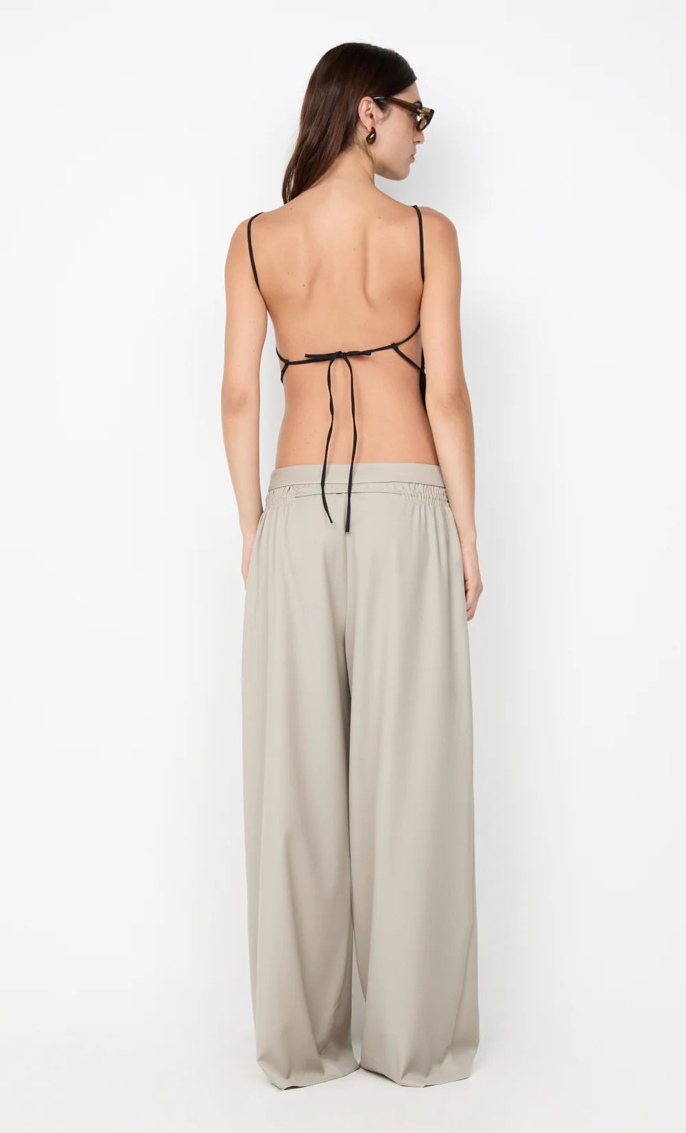 Allira Tie Top Black