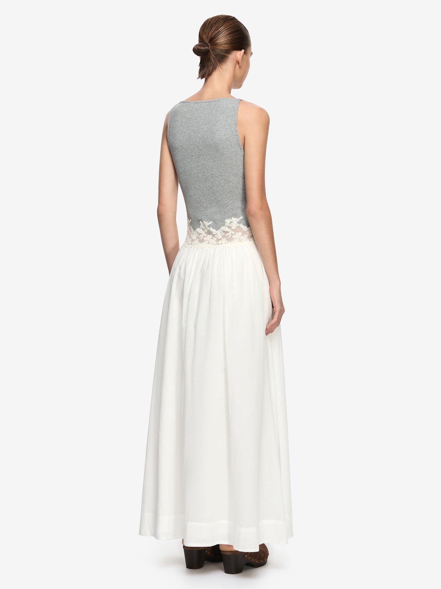 Bec and Bridge Delmare Maxi Dress Grey Ivory