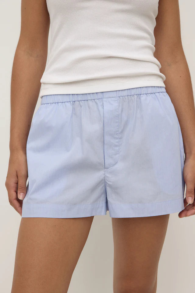 Havana Stripe Poplin Short Blue White Stripe