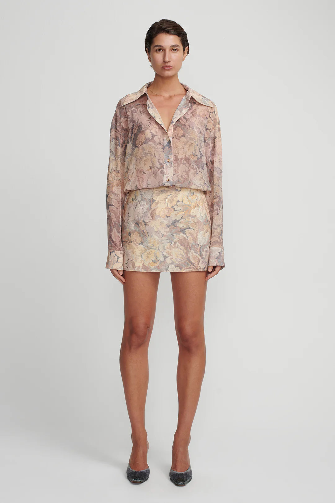 HANSEN AND GRETEL Teller Mini Skirt Antique Floral Laneway Boutique