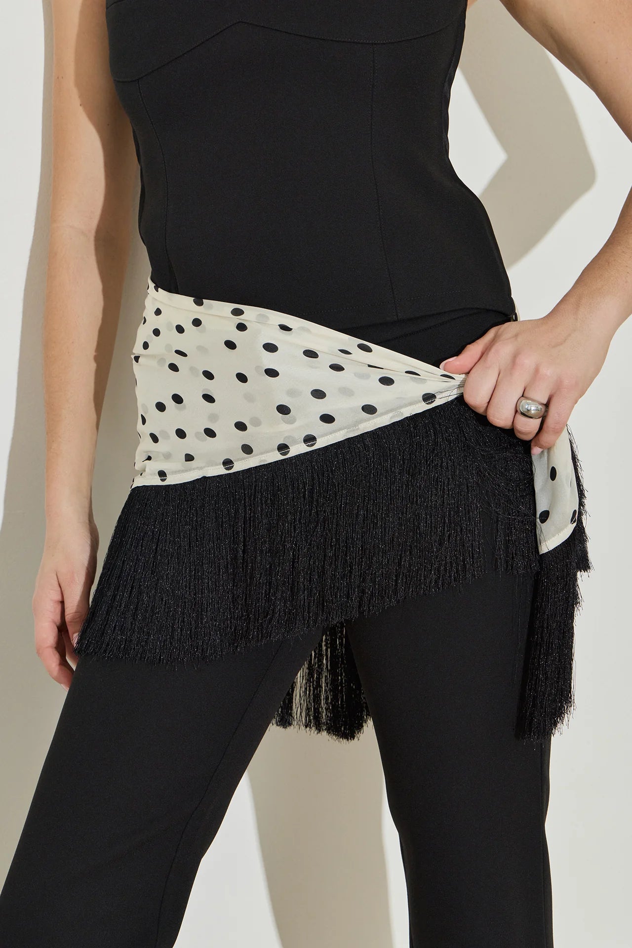 Silk Chiffon Scarf Polka Dot