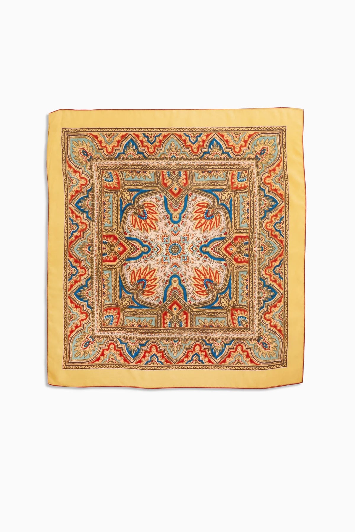 Rixo Menno Silk Scarf Paisley Golden - Laneway Boutique
