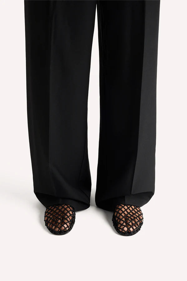 Jude Flat Black Suede