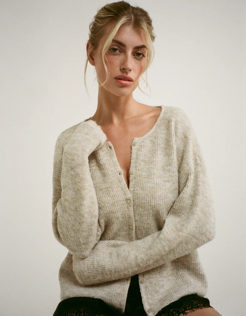 Newport Cardigan Oatmeal Heather