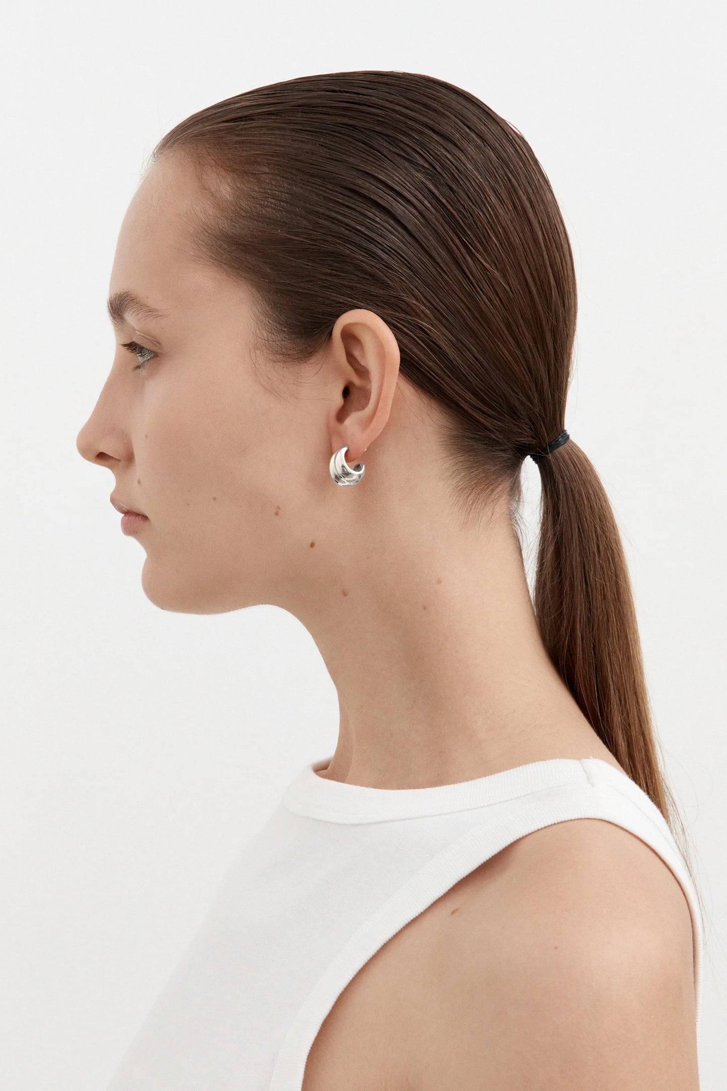 Mega Hoops Small Silver