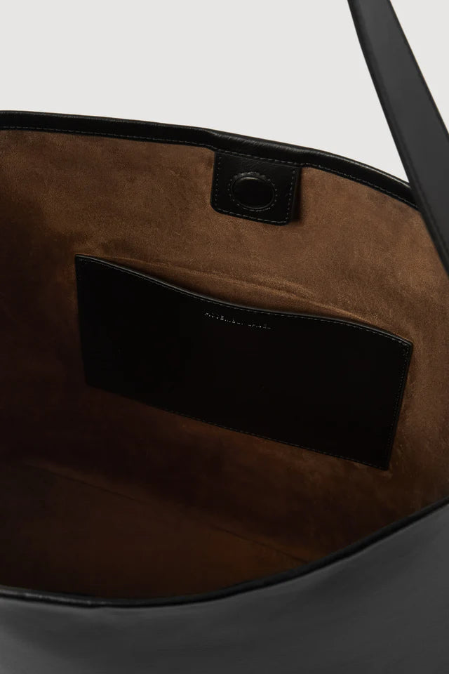 Nova Leather Shoulder Bag Black