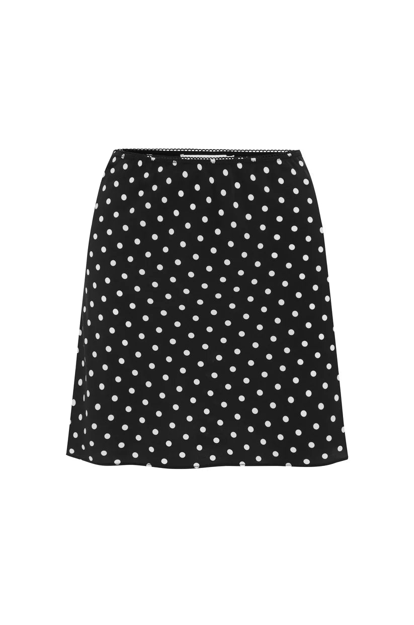 Olga Joan Bias Mini Skirt Pois - Laneway Boutique