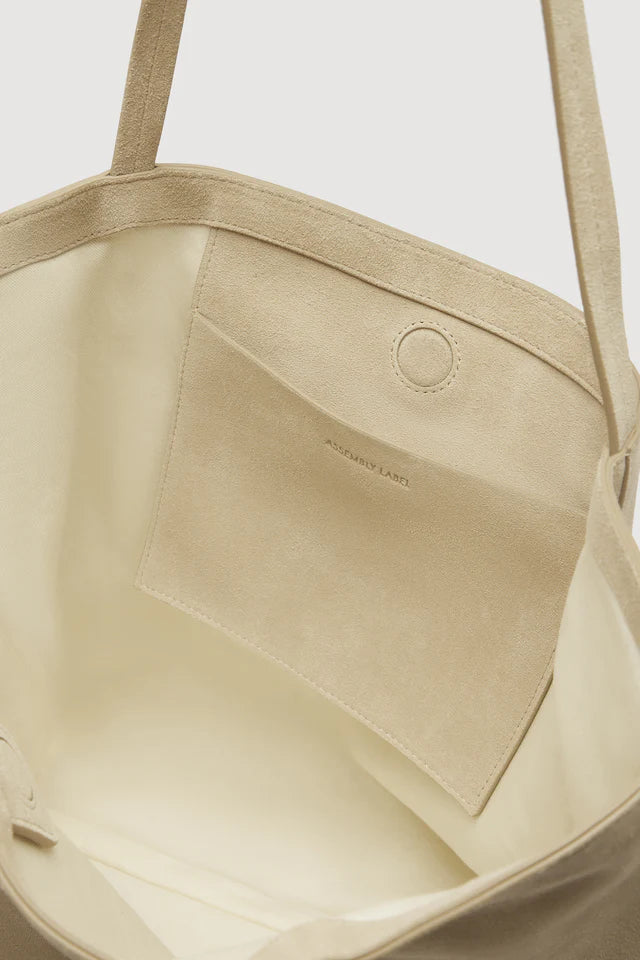 Paige Suede Tote Bag Sand