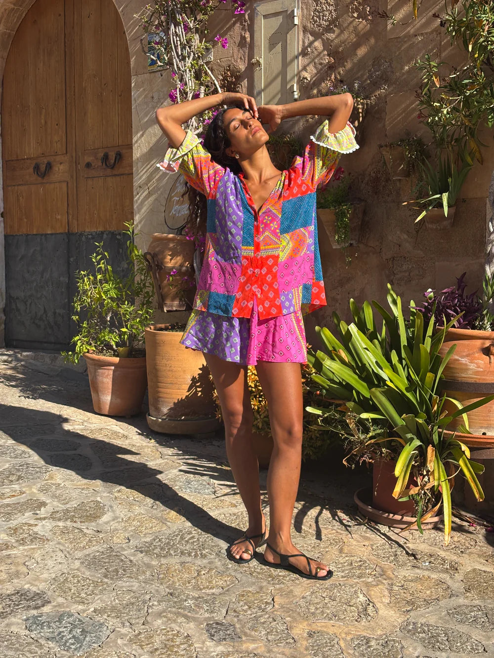 Rani Silk Short Sleeve Blouse