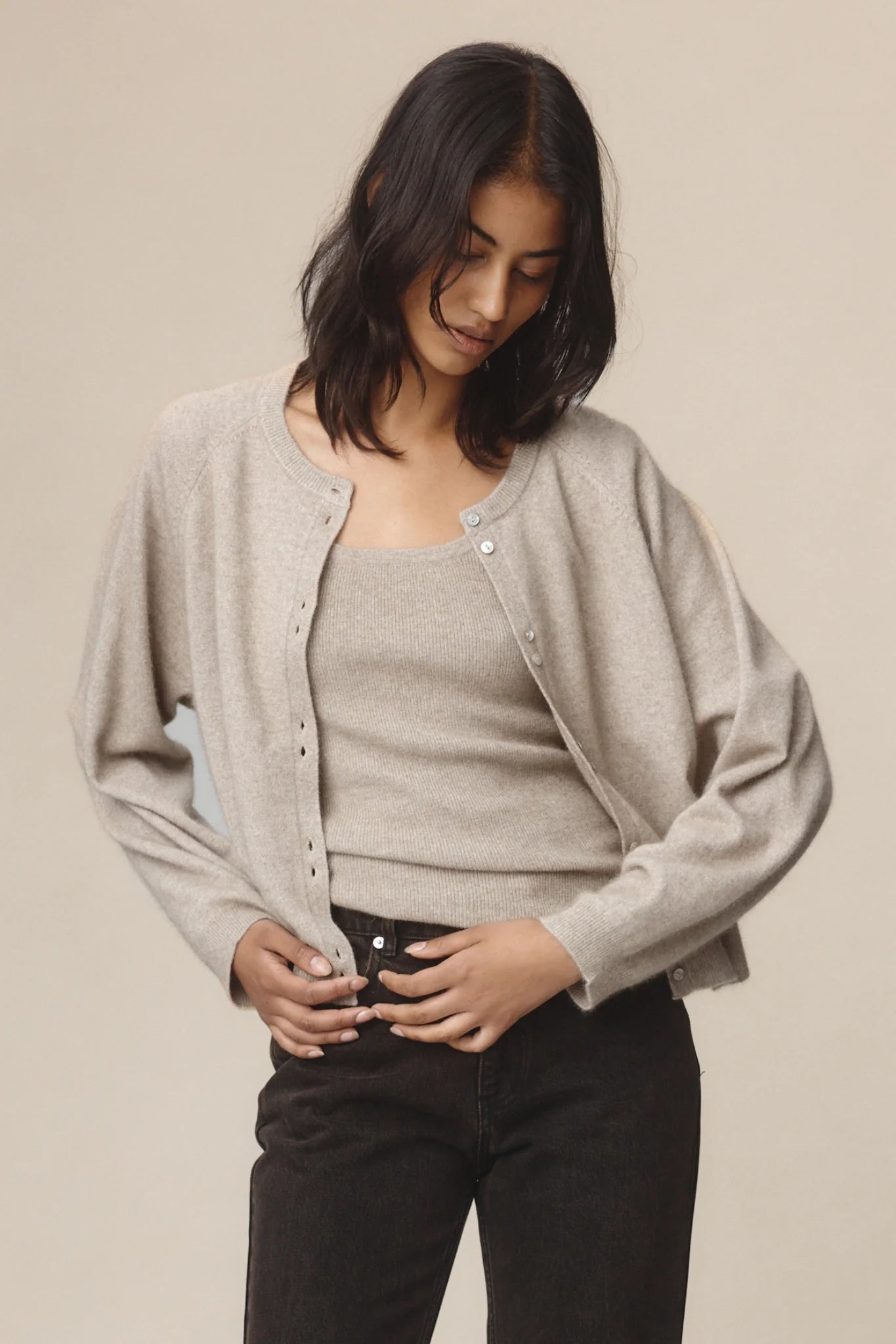 Babette Cardigan Buff