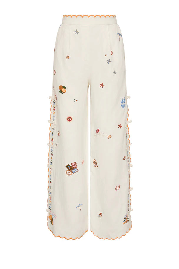 Vacay All Day Scallop Edge Pants