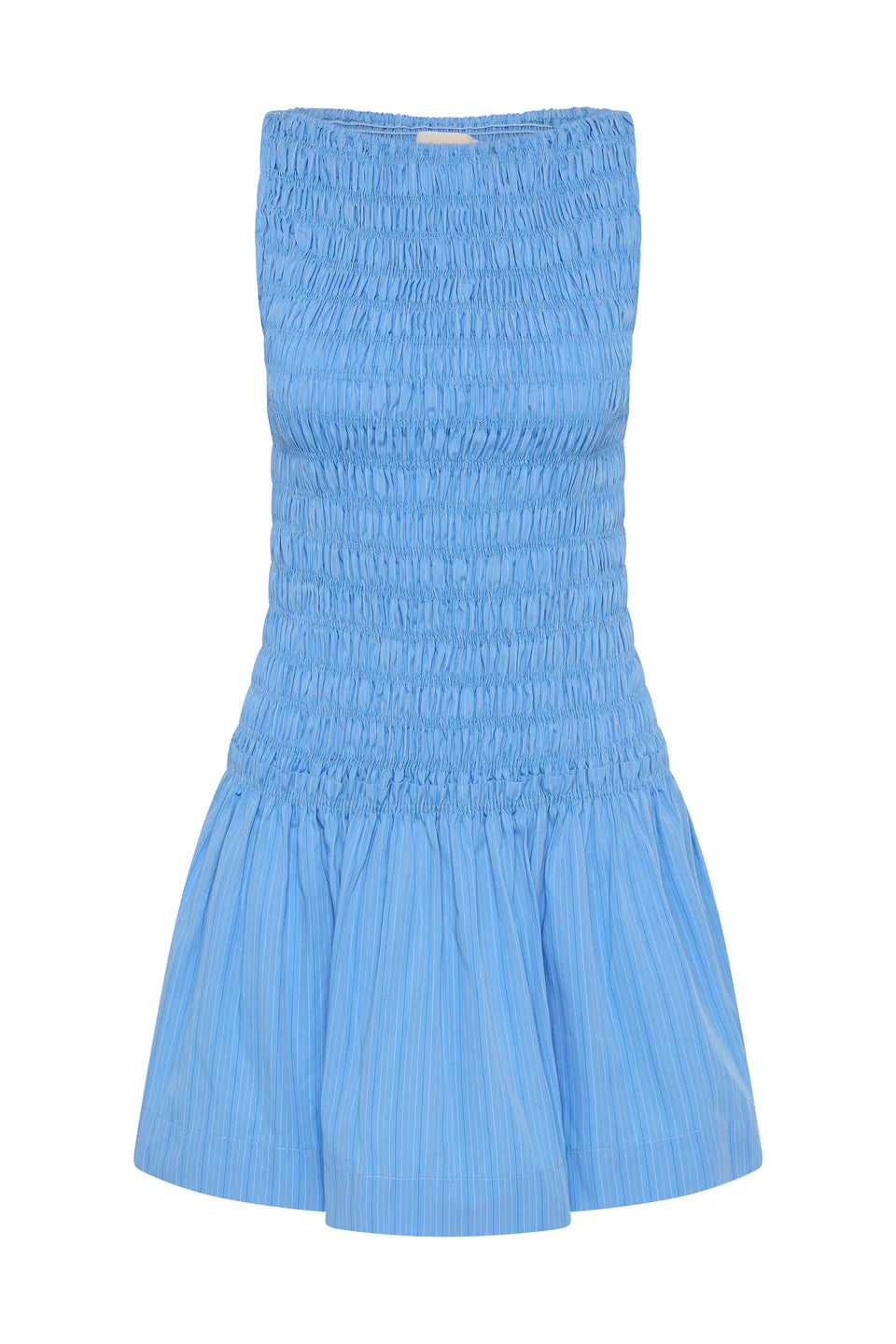 Maria Mini Dress Mico Pinstripe Azul