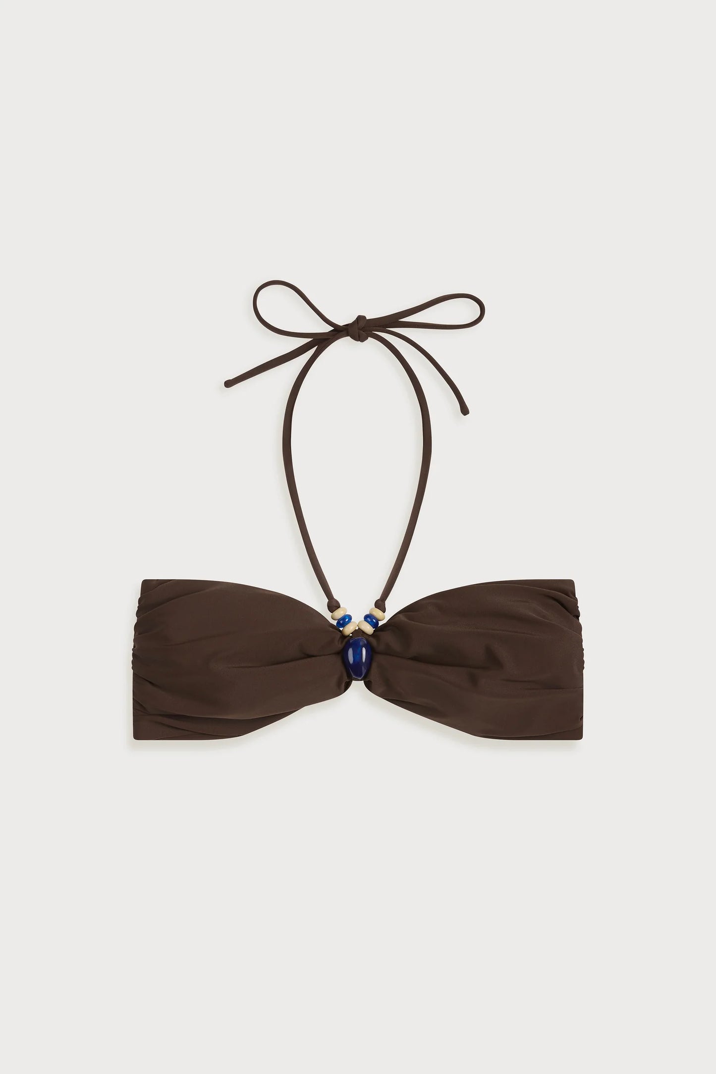 Faithfull Zaru Bikini Top With Beads Carob
