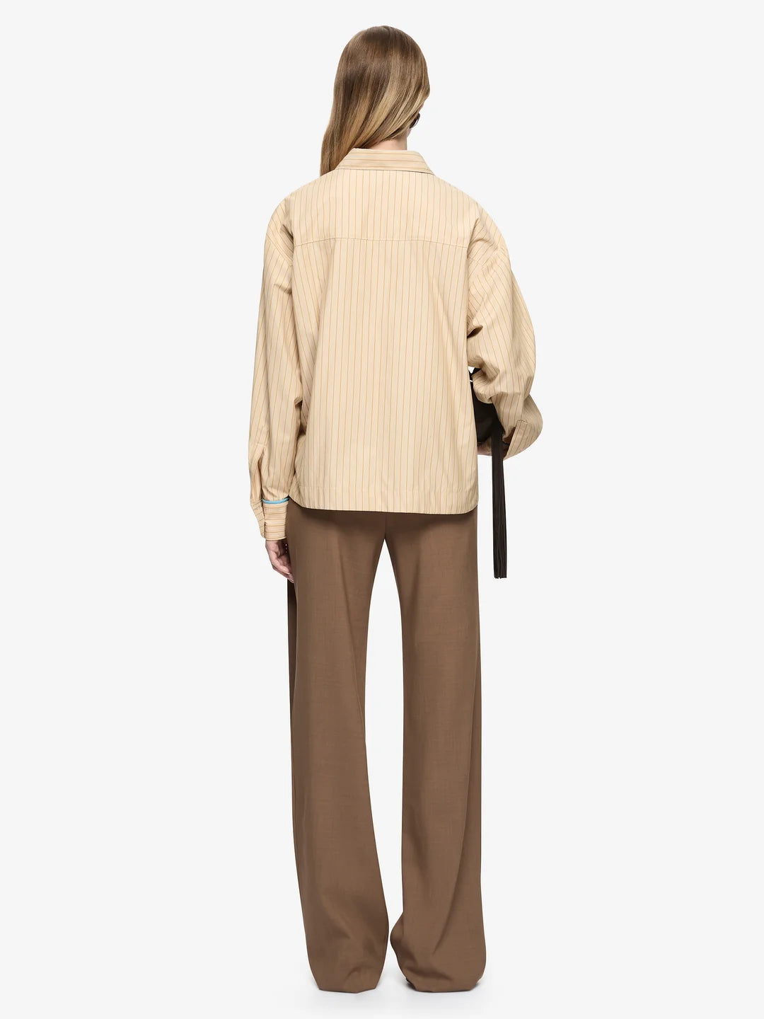 Bec and Bridge Zanda Shirt Tan Pinstripe