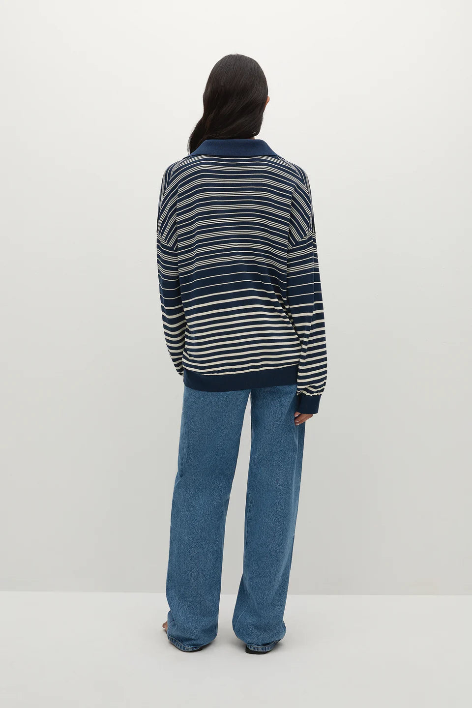 Harlow Oversized Polo Navy