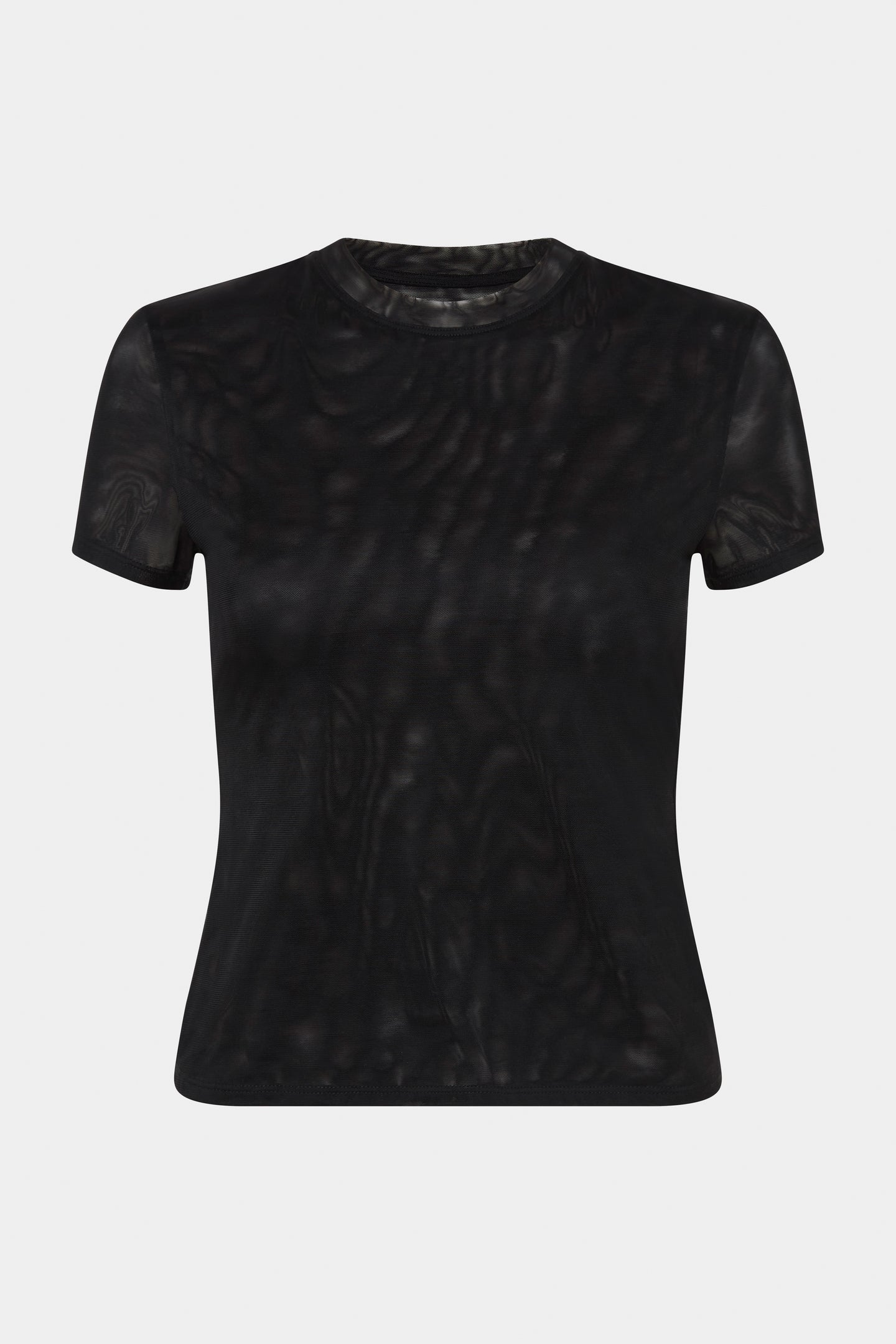 Jacques Mesh Fitted Tee Black